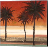 Red Coastal Palms II Fine Art Print