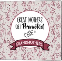 Great Mothers Get Promoted To Grandmothers Red Fine Art Print