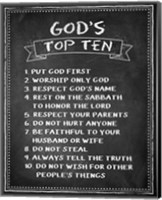 God's Top Ten Chalkboard Fine Art Print