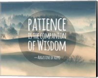 Patience Is The Companion Of Wisdom - Foggy Hills Fine Art Print