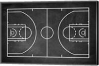 Basketball Court Chalkboard Background Fine Art Print