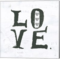 Love Gray Hearts Fine Art Print