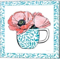 Floral Teacup II Vine Border Fine Art Print