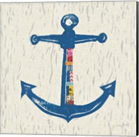 Nautical Collage III on Linen Fine Art Print