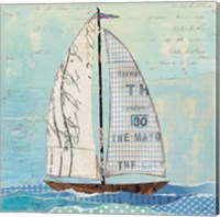 At the Regatta III Sail Sq Fine Art Print