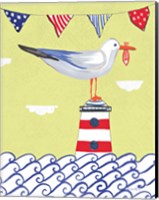 Coastal Bird I Flags Fine Art Print