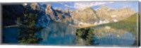 Reflection of Trees in Water, Moraine Lake, Banff National Park, Alberta, Canada Fine Art Print