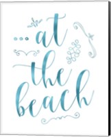At the Beach - Blue Fine Art Print