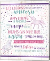Life Lessons Unicorn Fine Art Print