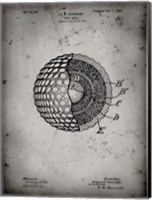 Golf Ball Patent - Faded Grey Fine Art Print