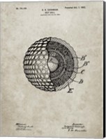 Golf Ball Patent - Sandstone Fine Art Print