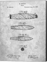 Cigar Patent - Slate Fine Art Print