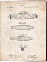 Cigar Patent - Vintage Parchment Fine Art Print