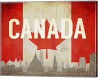 Ottawa, Canada - Flags and Skyline Fine Art Print