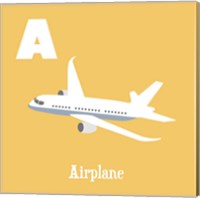 Transportation Alphabet - A is for Airplane Fine Art Print