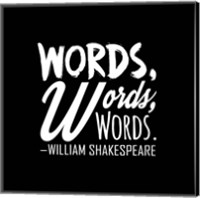 Words Words Words Shakespeare White Fine Art Print