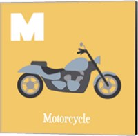 Transportation Alphabet - M is for Motorcycle Fine Art Print