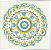 Lakai Circle VI Blue and Yellow Fine Art Print