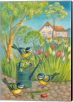Birds by the Watering Can Fine Art Print