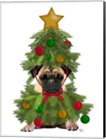 Pug, Christmas Tree Costume Fine Art Print