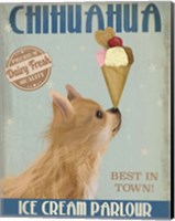Chihuahua, Long Haired, Ice Cream Fine Art Print