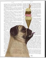 Pug, Fawn, Ice Cream Fine Art Print