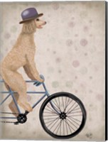 Poodle on Bicycle, Cream Fine Art Print