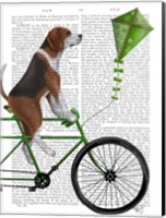 Beagle on Bicycle Fine Art Print