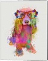 Rainbow Splash Cocker Spaniel, Full Fine Art Print
