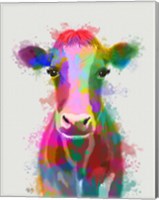 Rainbow Splash Cow Fine Art Print