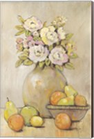 Still Life Study Flowers & Fruit II Fine Art Print