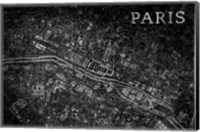 Map Paris Black Fine Art Print