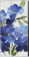 Cobalt Poppies III Fine Art Print