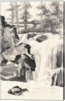 Sumi Waterfall I Fine Art Print