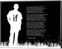 If by Rudyard Kipling - Man Silhouette Black Fine Art Print