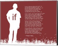 If by Rudyard Kipling - Man Silhouette Red Fine Art Print