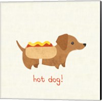 Good Dogs Dachshund on Linen Fine Art Print