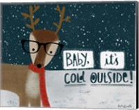 Cold Hipster Reindeer Fine Art Print