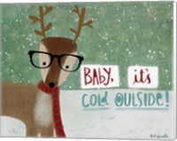 Cold Hipster Reindeer Fine Art Print