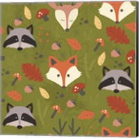 Fall Animal Pattern Fine Art Print
