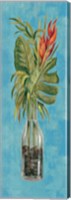 Tropical Lush II on Blue Fine Art Print