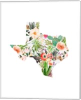 Texas Floral Collage I Fine Art Print