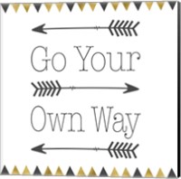 Go Your Own Way Square Fine Art Print