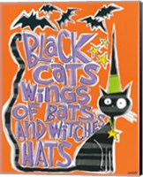 Bats and Black Cats II Fine Art Print