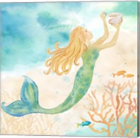 Sea Splash Mermaid I Fine Art Print