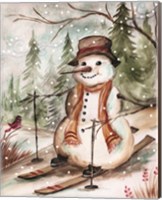 Country Snowman IV Fine Art Print