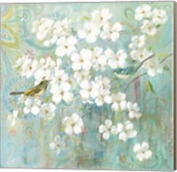 Spring Dream II Teal Bird Fine Art Print