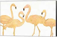 Flamingo Fever I no Splatter Gold Fine Art Print