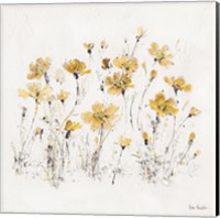 Wildflowers III Yellow Fine Art Print