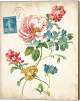Elegant Floral I Vintage v2 Fine Art Print